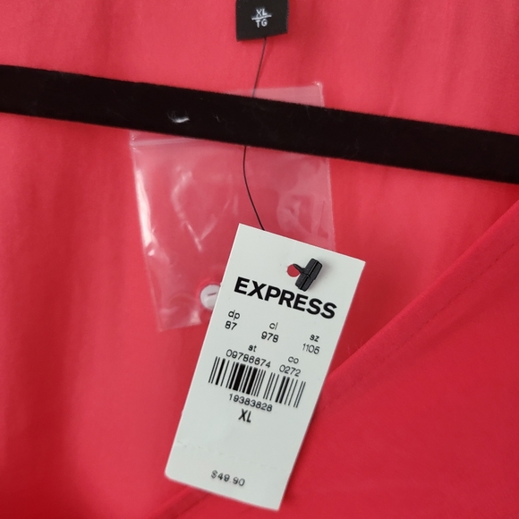 Express Coral Red Knot Front Top - Picture 3 of 6
